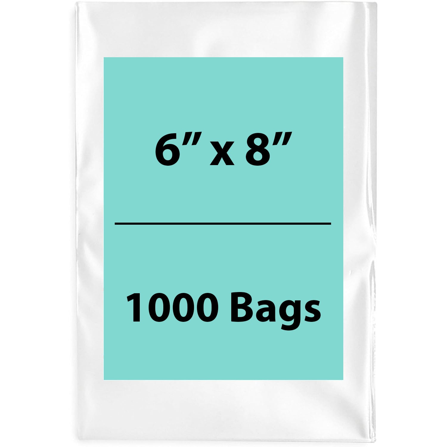 Clear Poly Bags Thickness: 4 Mil Size: 6 inch (width) X 8 inch (Height) Pack of 1000 Bags
