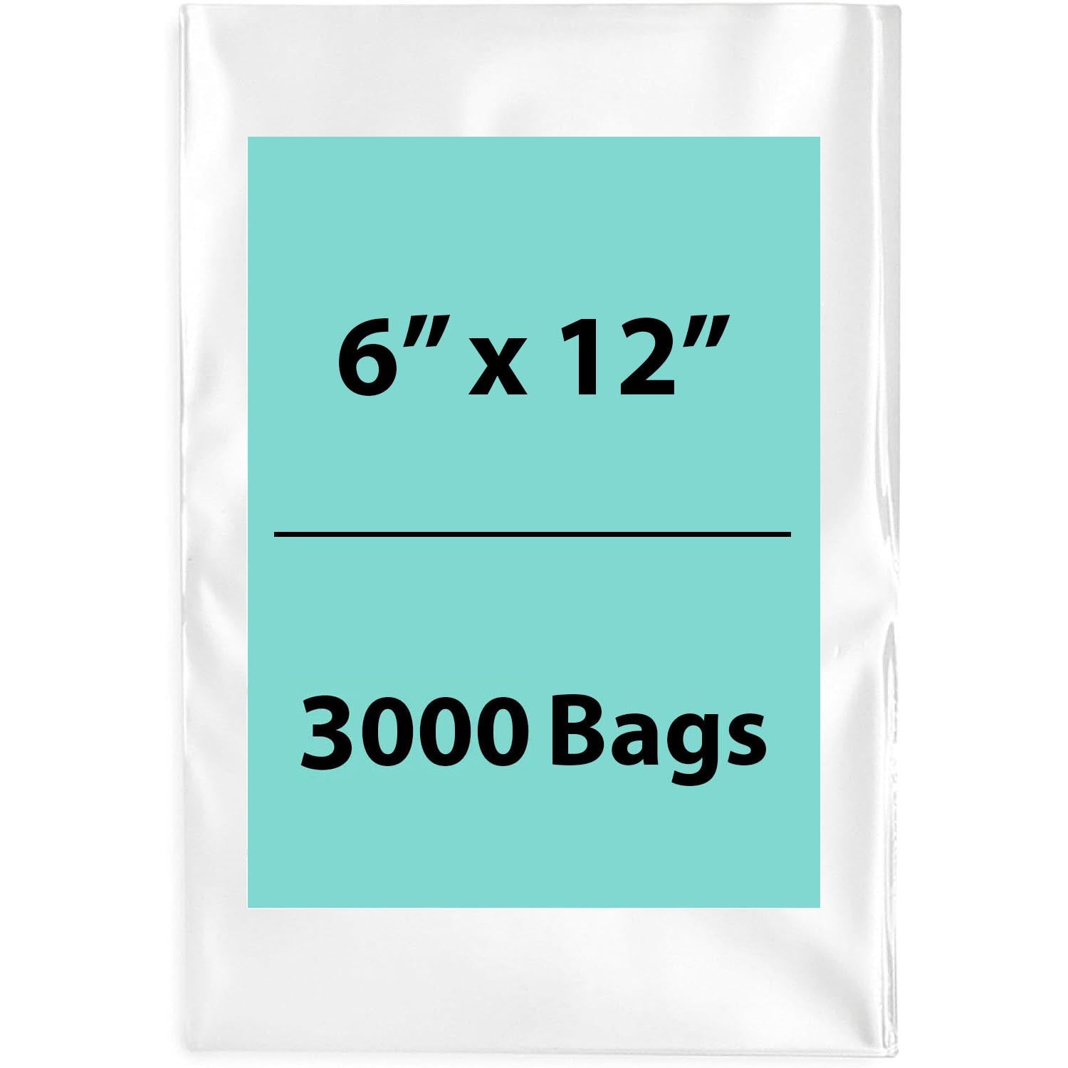 LDPE 4Mil Clear Poly Bags 6X12 inches 3000 Bags
