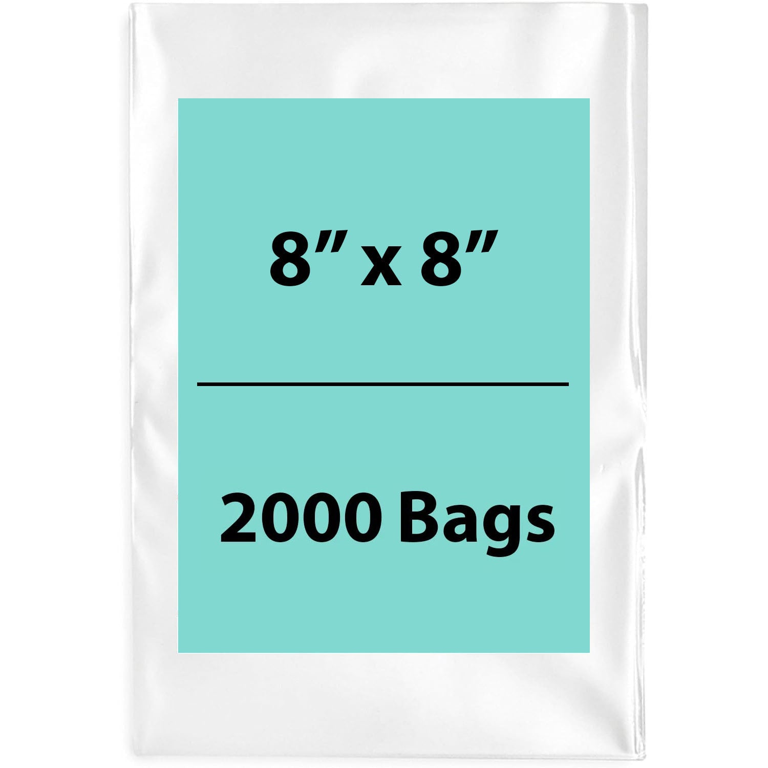 LDPE 4Mil Clear Poly Bags 8X8 inches 2000 Bags