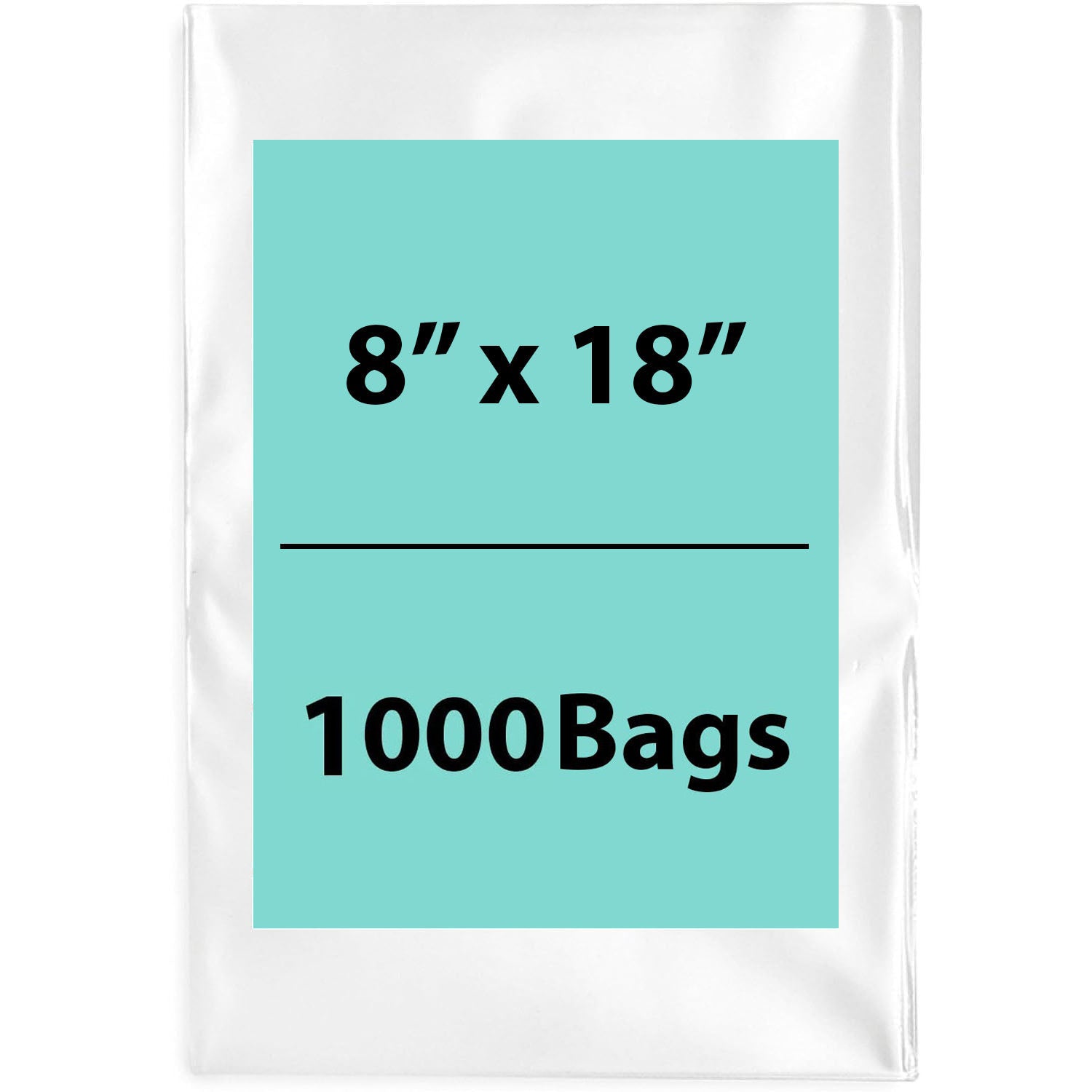 LDPE 4Mil Clear Poly Bags 8X18 inches 1000 Bags