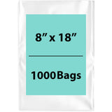 LDPE 4Mil Clear Poly Bags 8X18 inches 1000 Bags
