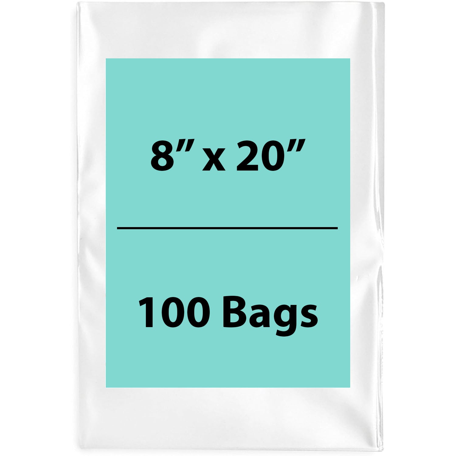Clear Poly Bags Thickness: 4 Mil Size: 8 inch (width) X 20 inch (Height) Pack of 100 Bags