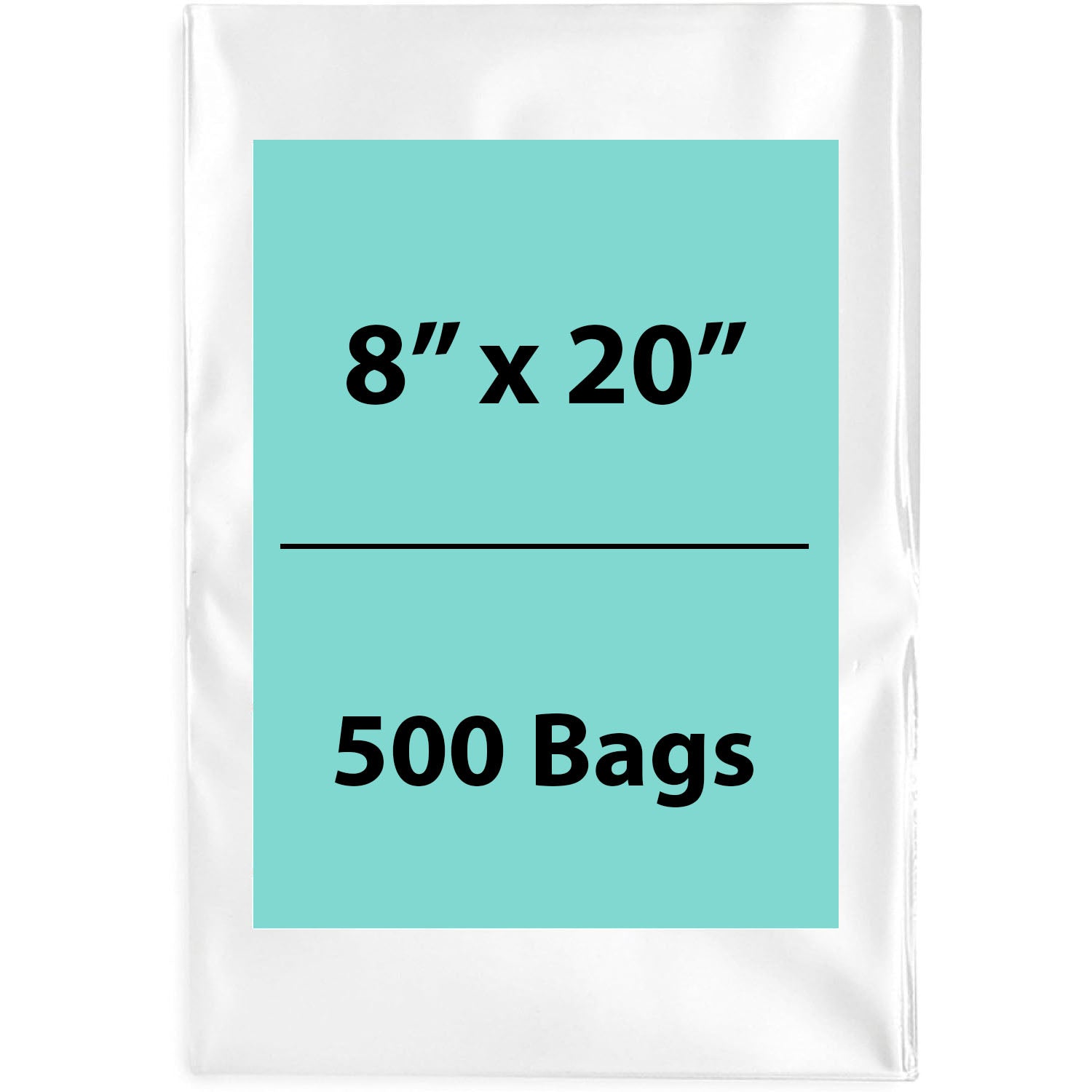Clear Poly Bags Thickness: 4 Mil Size: 8 inch (width) X 20 inch (Height) Pack 500 Bags