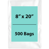 Clear Poly Bags Thickness: 4 Mil Size: 8 inch (width) X 20 inch (Height) Pack 500 Bags