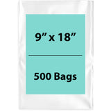 Clear poly bags Flat 9 inch (width) X 18 inch (Height) LDPE