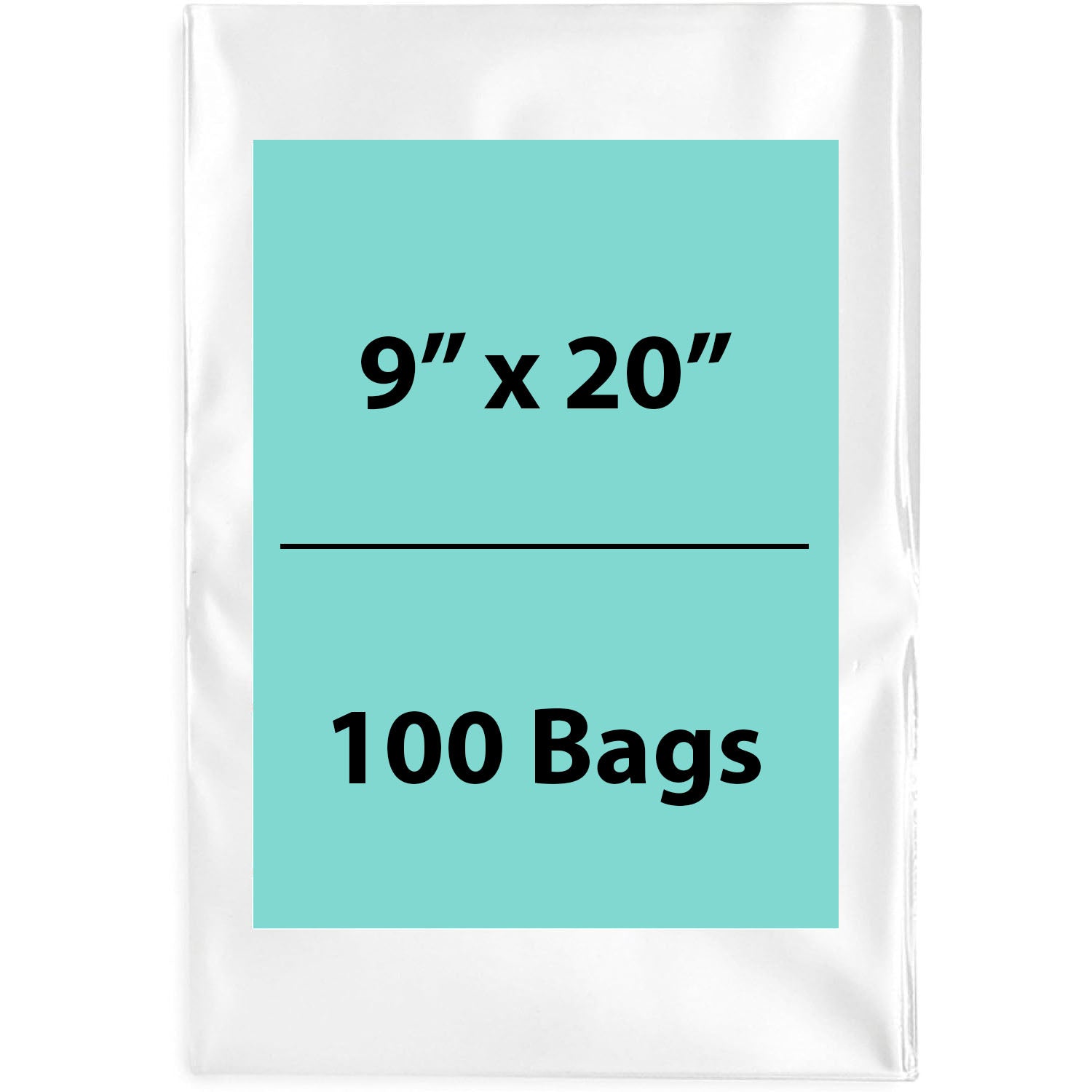 Clear poly bags Flat 9 inch (width) X 20 inch (Height) LDPE