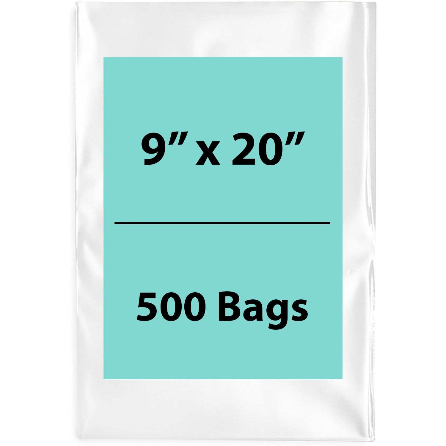 Clear poly bags Flat 9 inch (width) X 20 inch (Height) LDPE