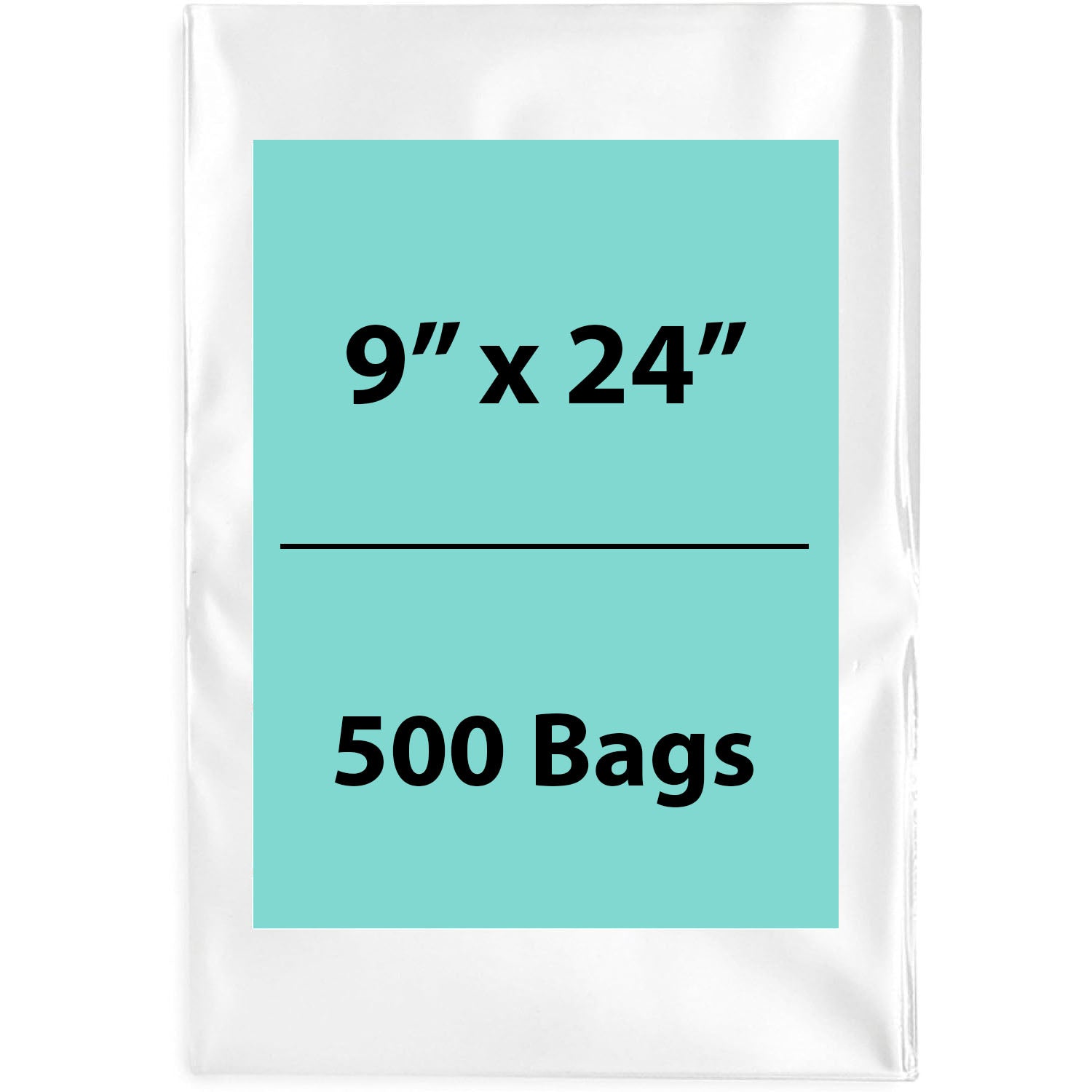 Clear poly bags Flat 9 inch (width) X 24 inch (Height) LDPE