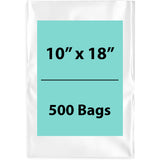 Clear poly bags Flat 10 inch (width) X 18 inch (Height) LDPE