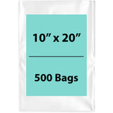 Clear poly bags Flat 10 inch (width) X 20 inch (Height) LDPE
