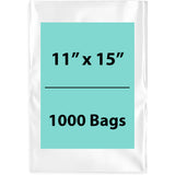 Clear poly bags Flat 11 inch (width) X 15 inch (Height) LDPE