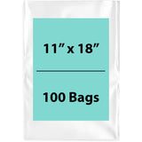 Clear poly bags Flat 11 inch (width) X 18 inch (Height) LDPE