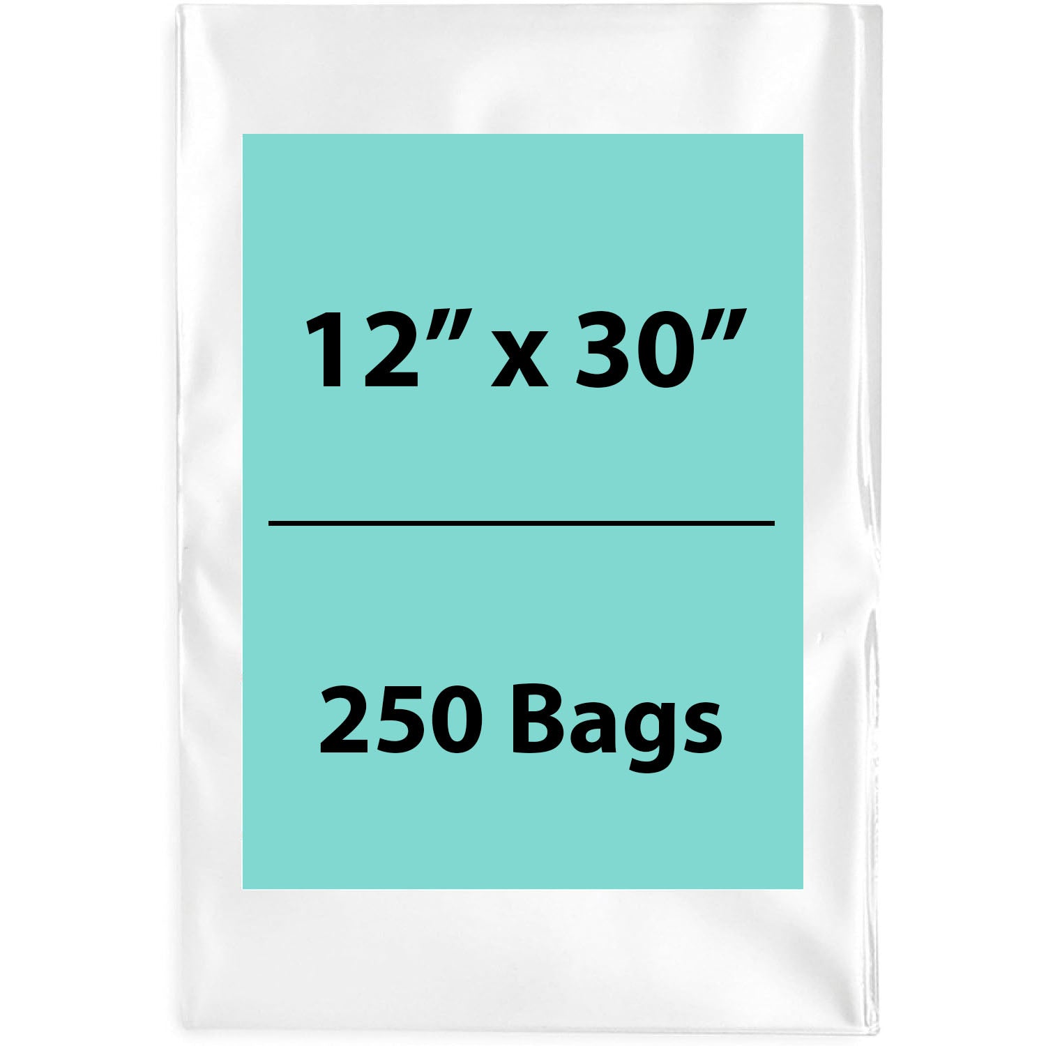 Clear poly bags Flat 12 inch (width) X 30 inch (Height) LDPE
