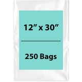 Clear poly bags Flat 12 inch (width) X 30 inch (Height) LDPE