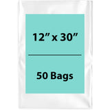 Clear poly bags Flat 12 inch (width) X 30 inch (Height) LDPE