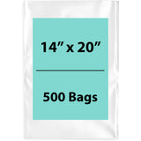 Clear poly bags Flat 14 inch (width) X 20 inch (Height) LDPE