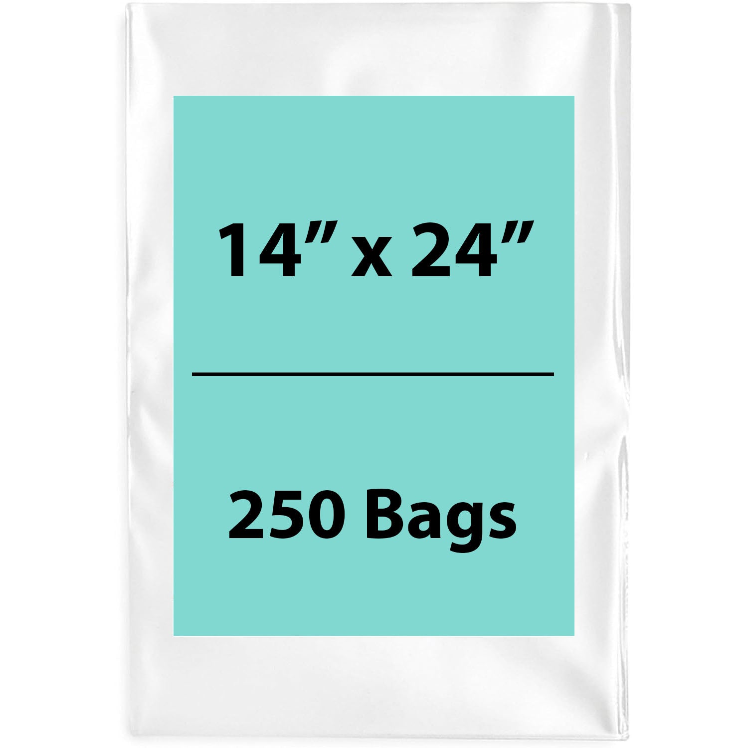 Clear poly bags Flat 14 inch (width) X 24 inch (Height) LDPE