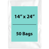 Clear poly bags Flat 14 inch (width) X 24 inch (Height) LDPE