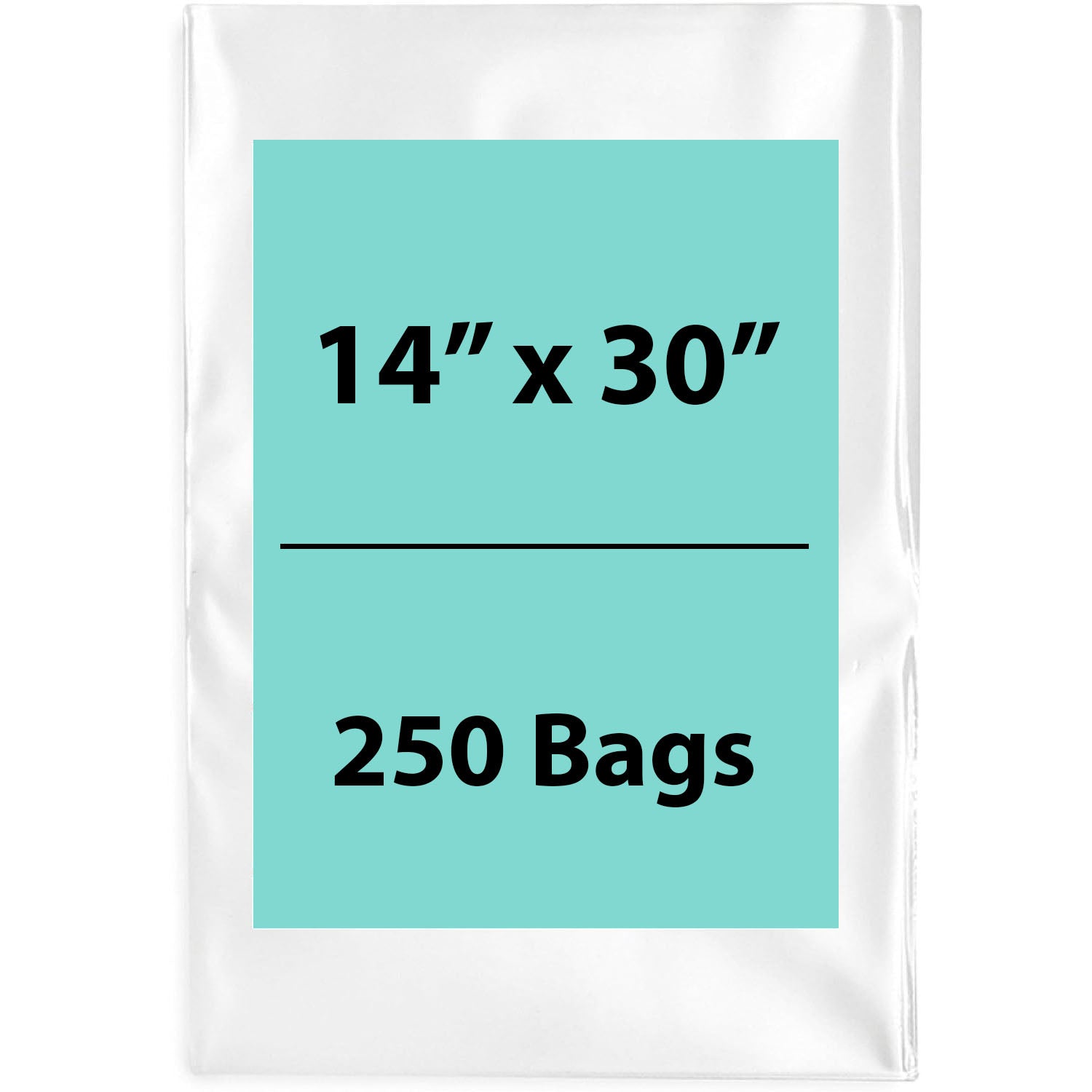 Clear poly bags Flat 14 inch (width) X 30 inch (Height) LDPE
