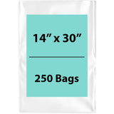 Clear poly bags Flat 14 inch (width) X 30 inch (Height) LDPE