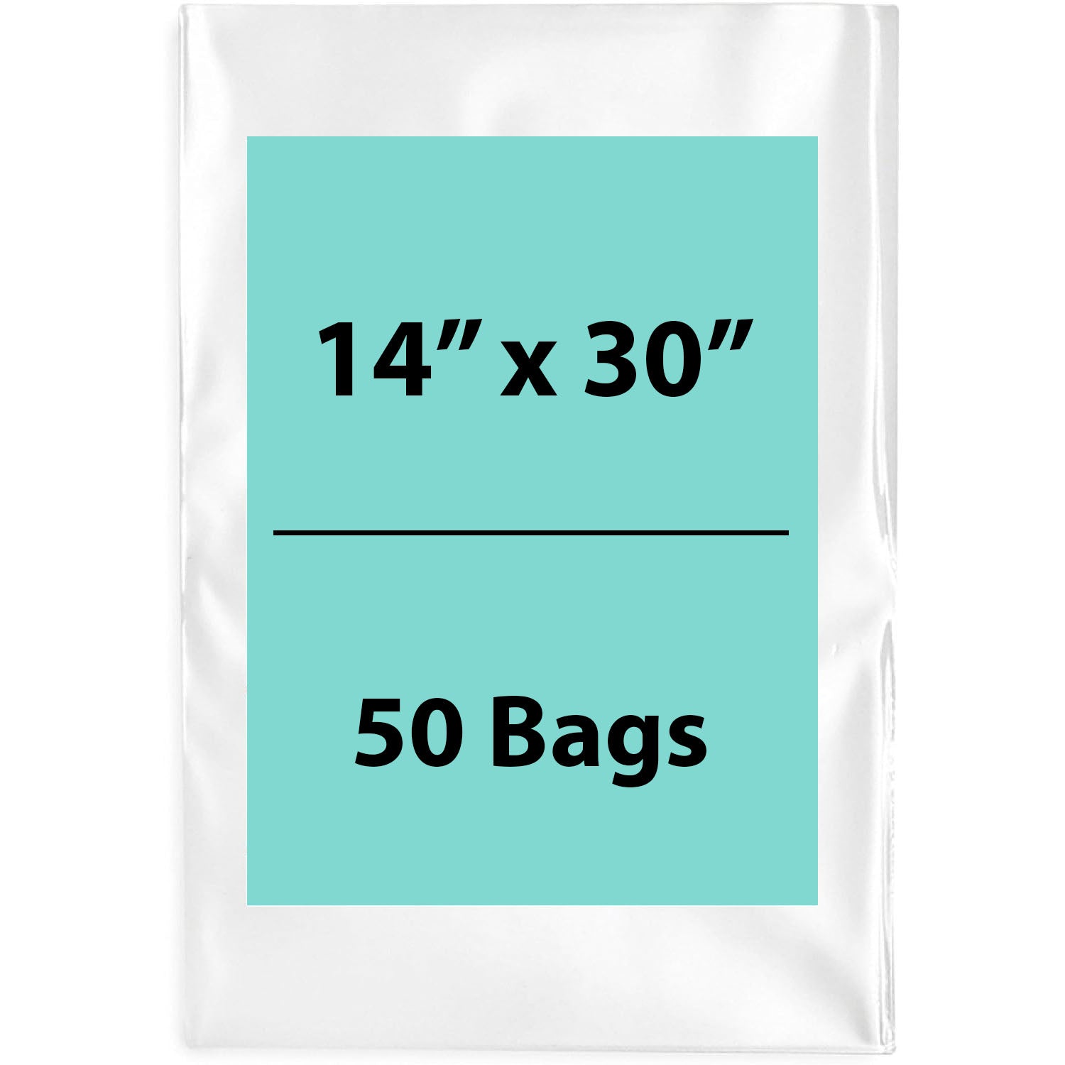 Clear poly bags Flat 14 inch (width) X 30 inch (Height) LDPE