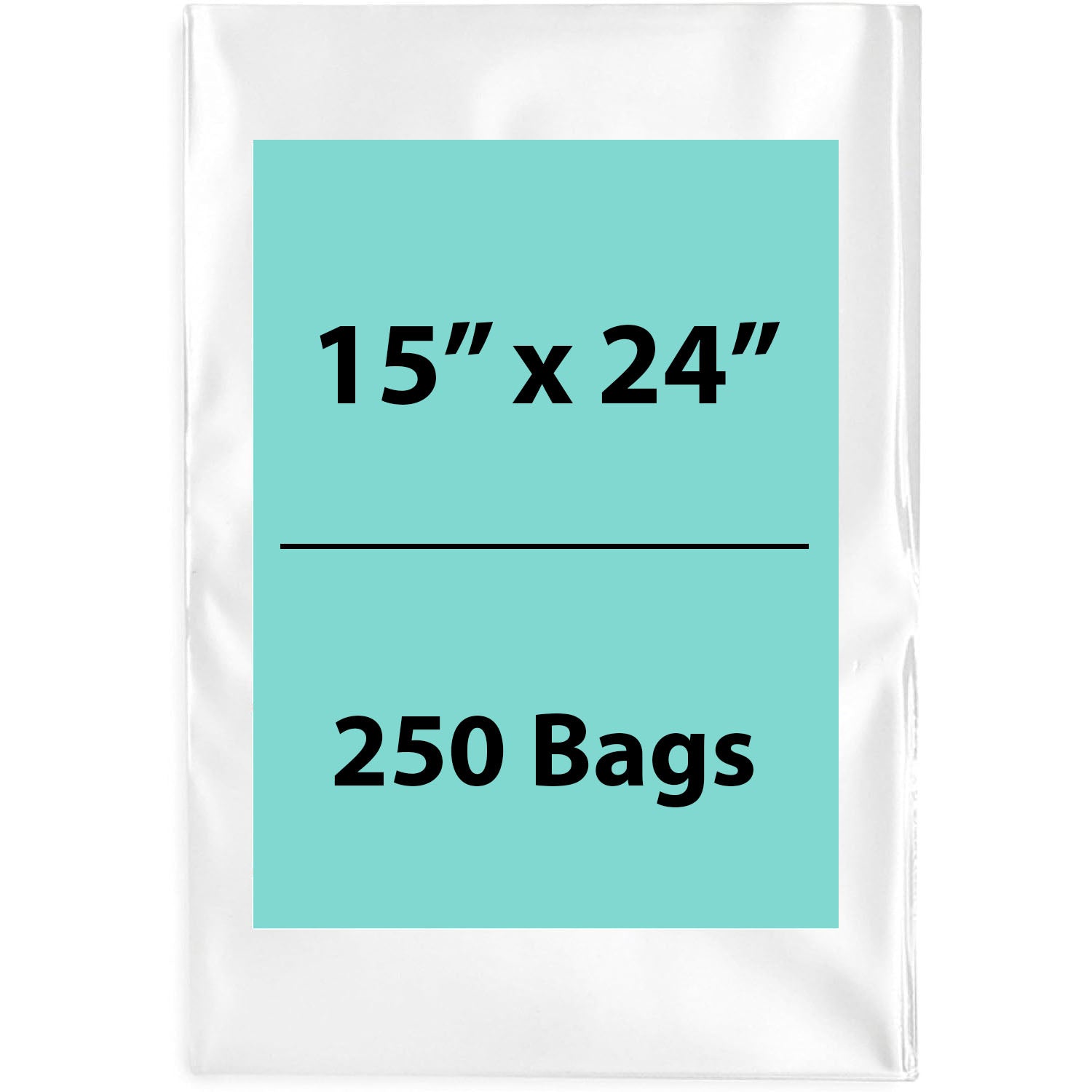 Clear poly bags Flat 15 inch (width) X 24 inch (Height) LDPE