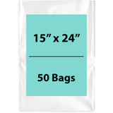 Clear poly bags Flat 15 inch (width) X 24 inch (Height) LDPE