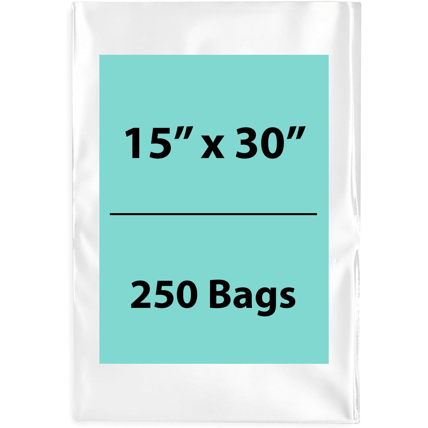 Clear poly bags Flat 15 inch (width) X 30 inch (Height) LDPE