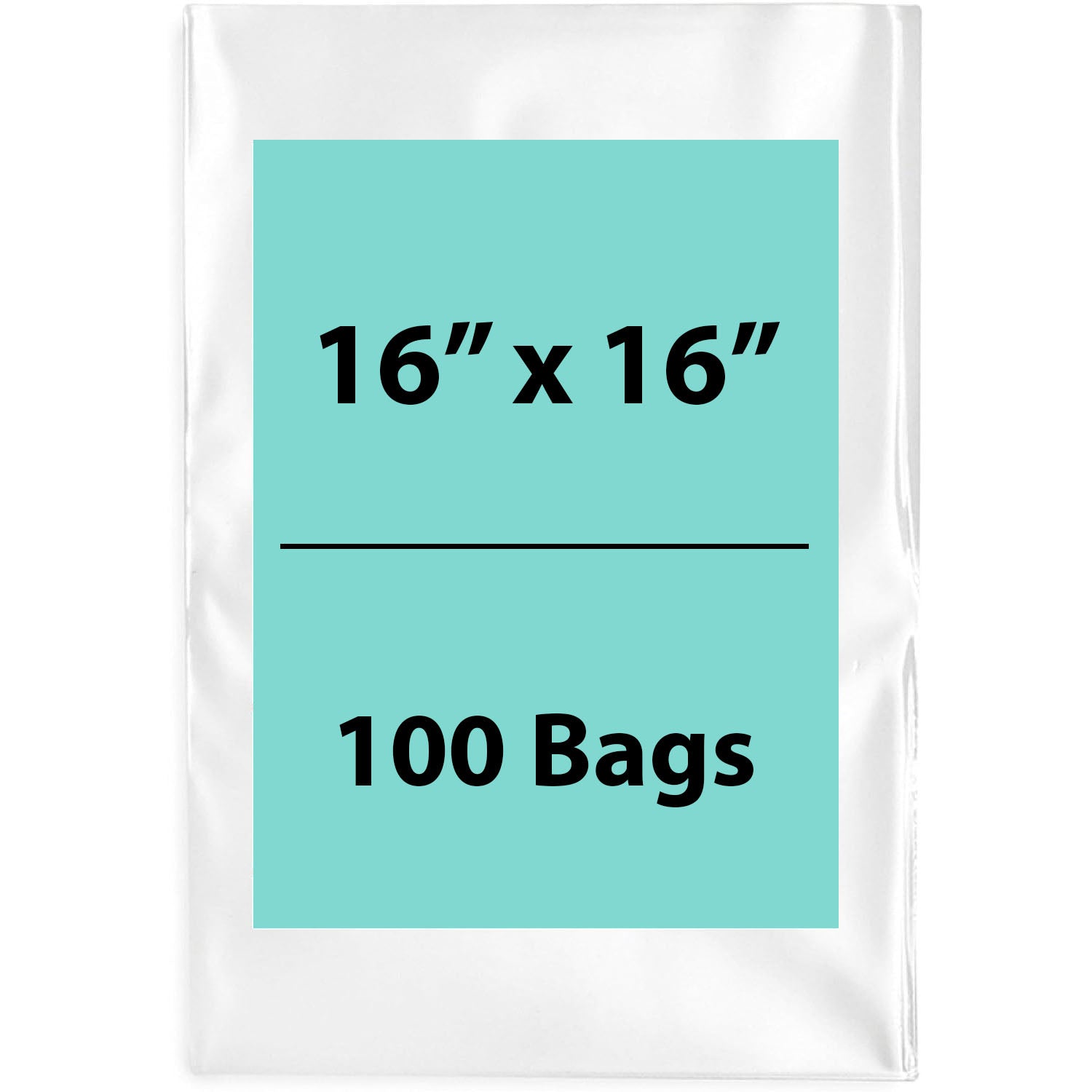 Clear poly bags Flat 16 inch (width) X 16 inch (Height) LDPE