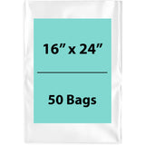 Clear poly bags Flat 16 inch (width) X 24 inch (Height) LDPE