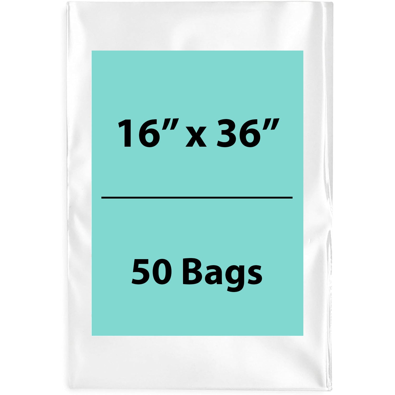 Clear poly bags Flat 16 inch (width) X 36 inch (Height) LDPE