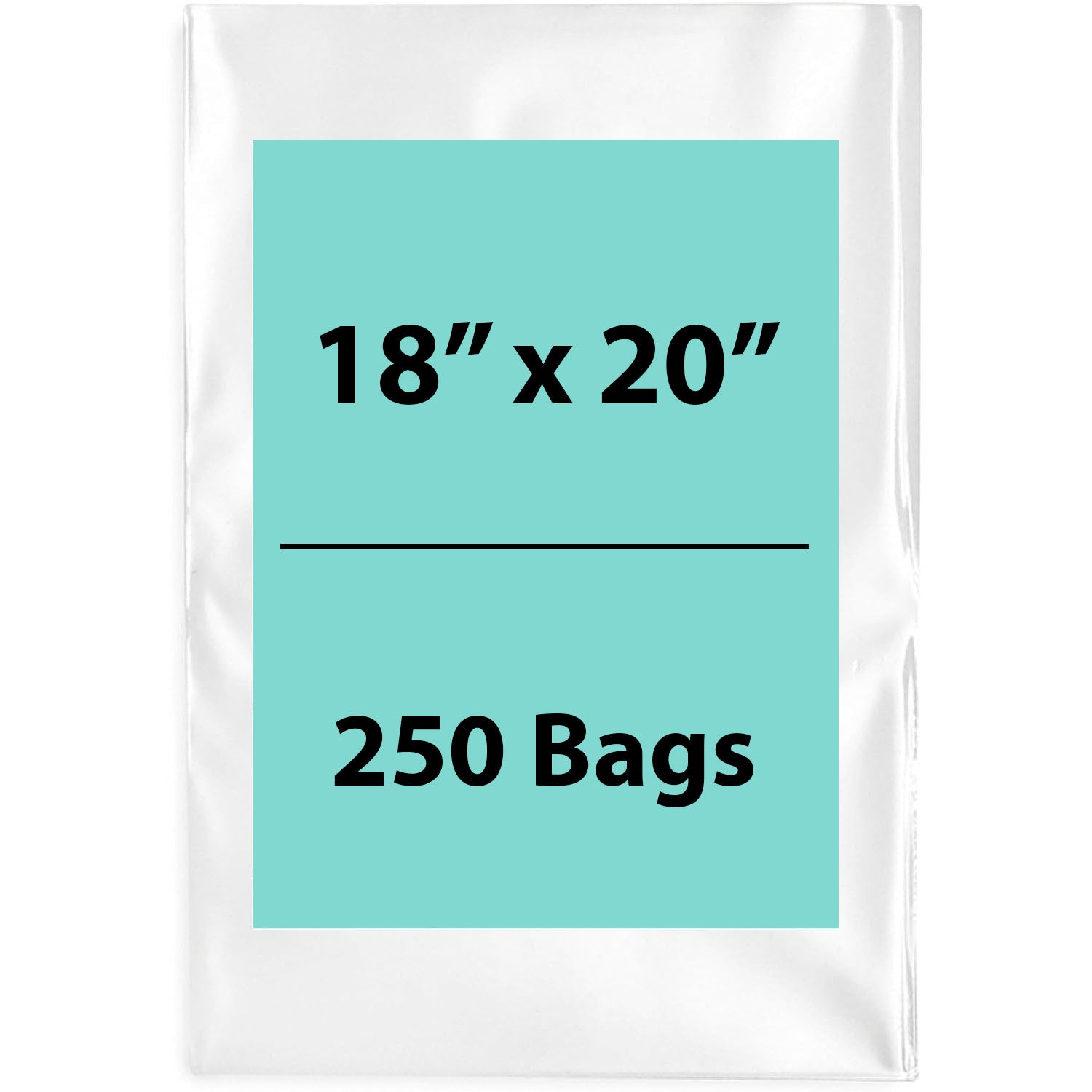 Clear poly bags Flat 18 inch (width) X 20 inch (Height) LDPE