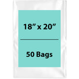 Clear poly bags Flat 18 inch (width) X 20 inch (Height) LDPE