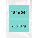 Clear poly bags Flat 18 inch (width) X 24 inch (Height) LDPE