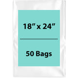 Clear poly bags Flat 18 inch (width) X 24 inch (Height) LDPE