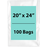 Clear poly bags Flat 20 inch (width) X 24 inch (Height) LDPE