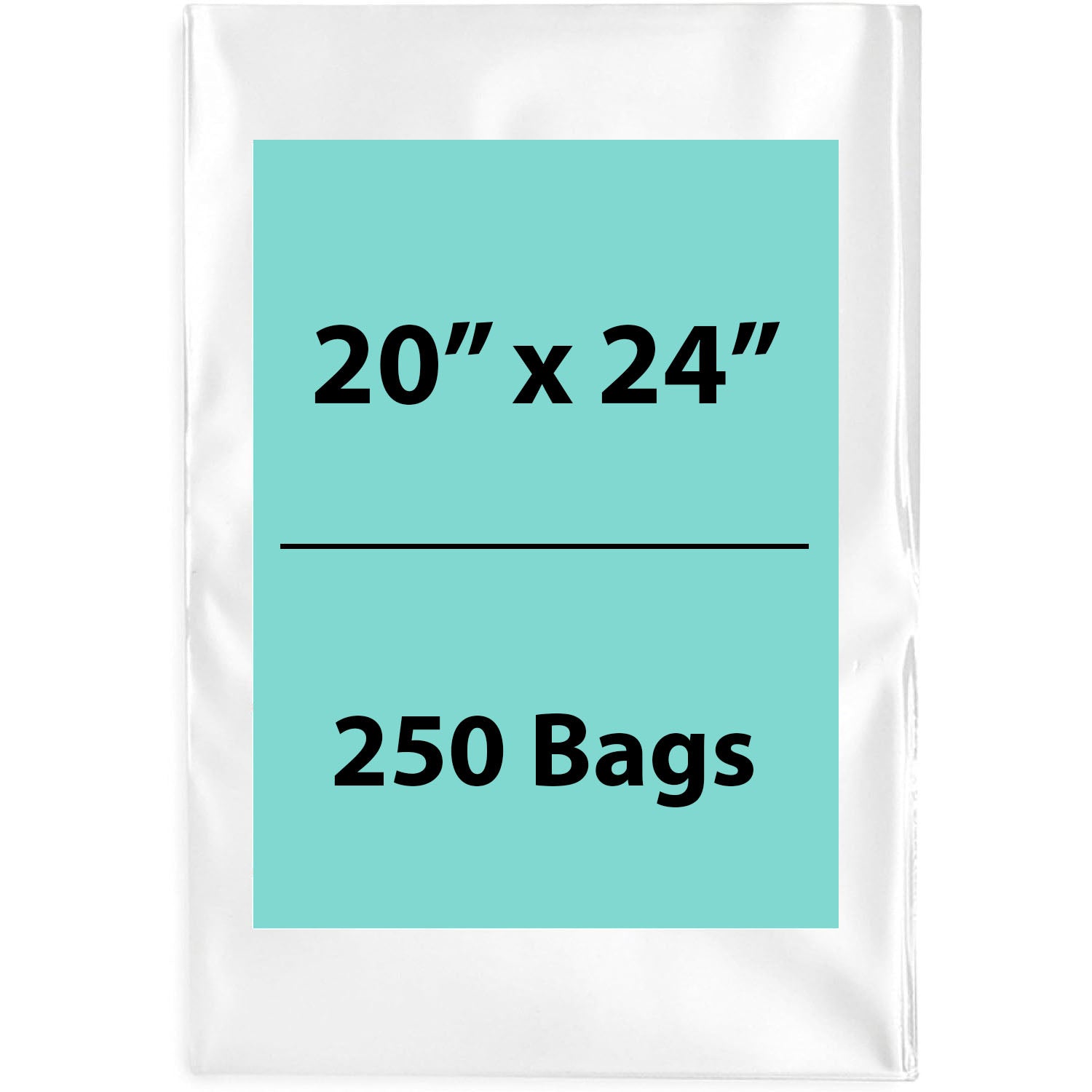 Clear poly bags Flat 20 inch (width) X 24 inch (Height) LDPE