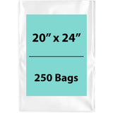 Clear poly bags Flat 20 inch (width) X 24 inch (Height) LDPE