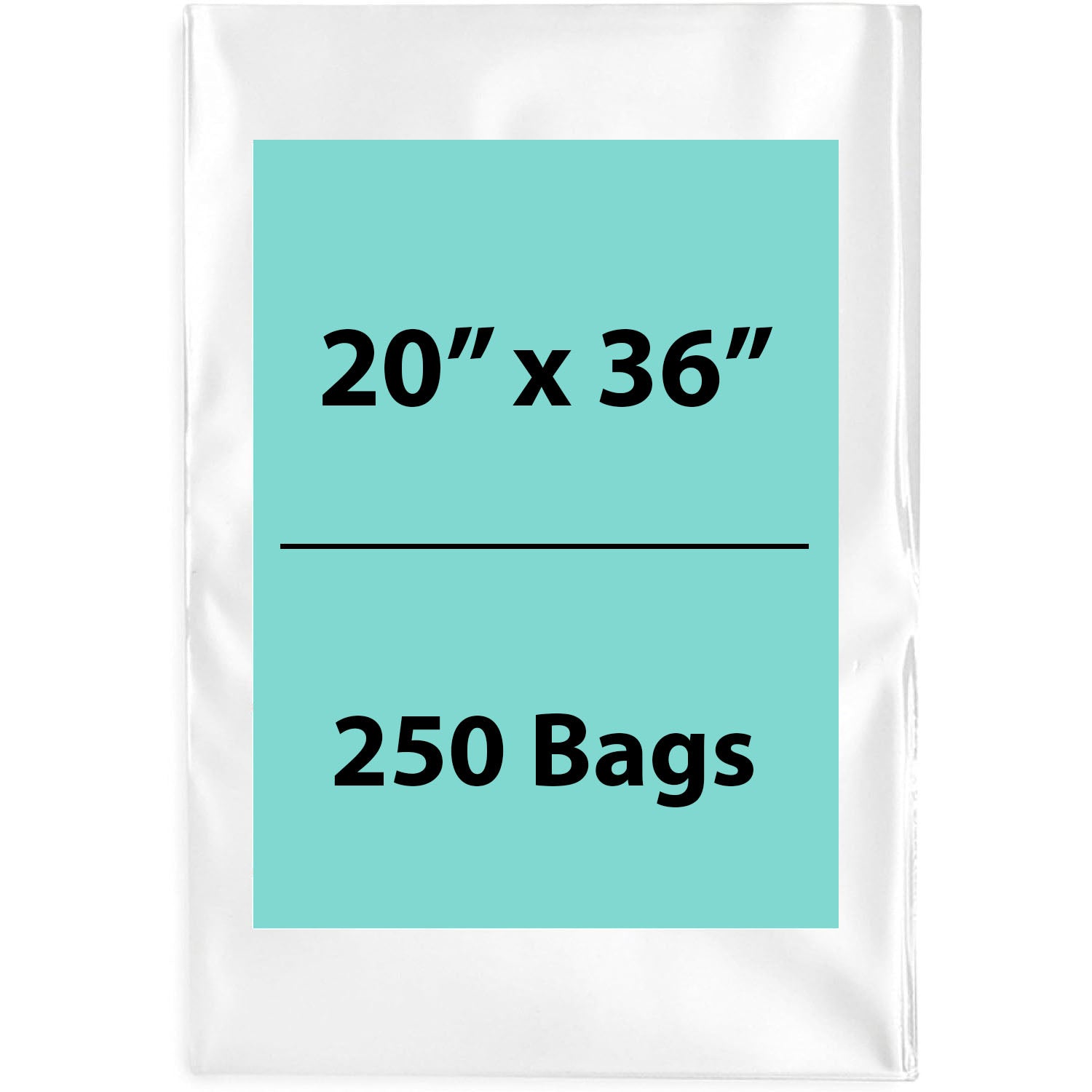 Clear poly bags Flat 20 inch (width) X 36 inch (Height) LDPE