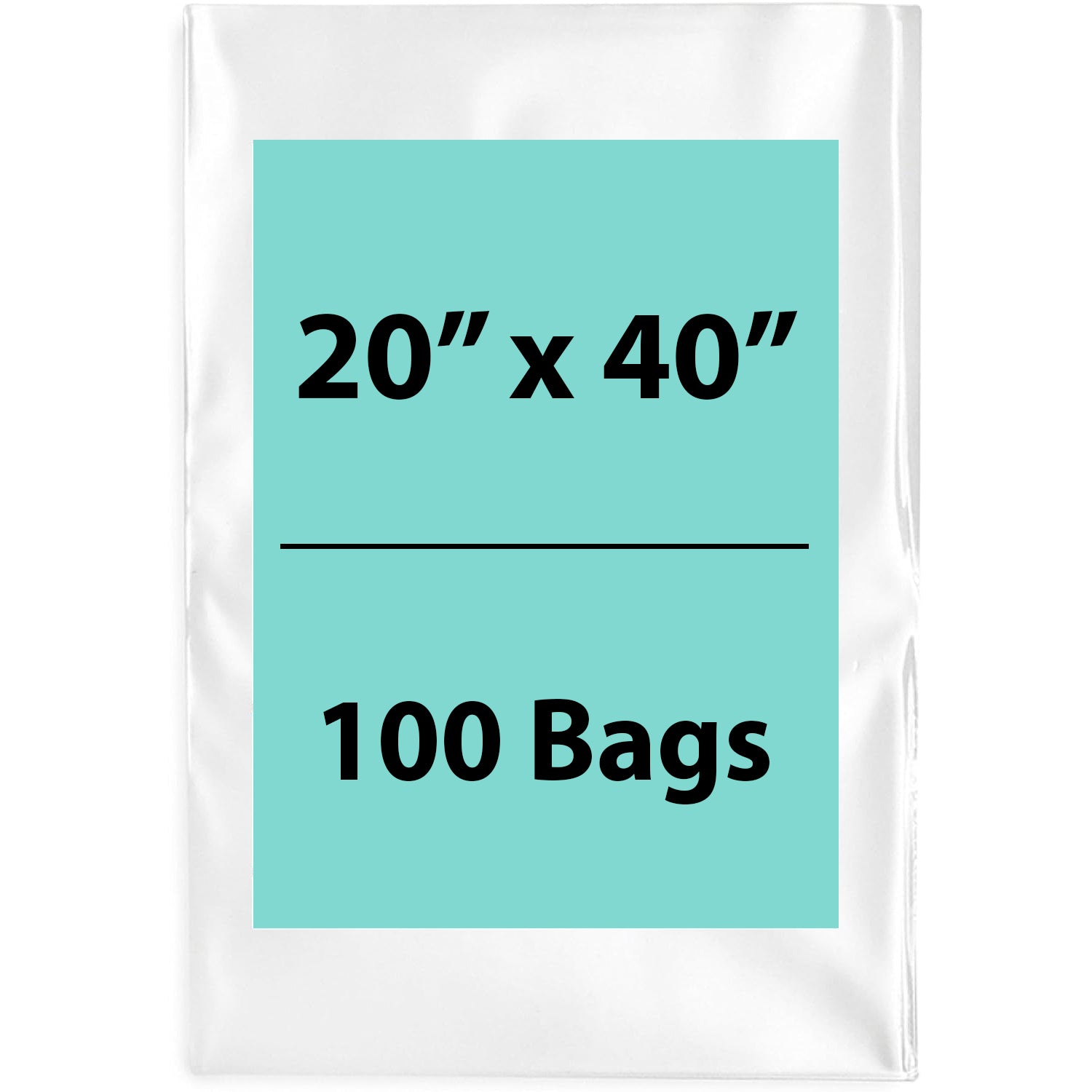 Clear poly bags Flat 20 inch (width) X 40 inch (Height) LDPE