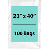 Clear poly bags Flat 20 inch (width) X 40 inch (Height) LDPE