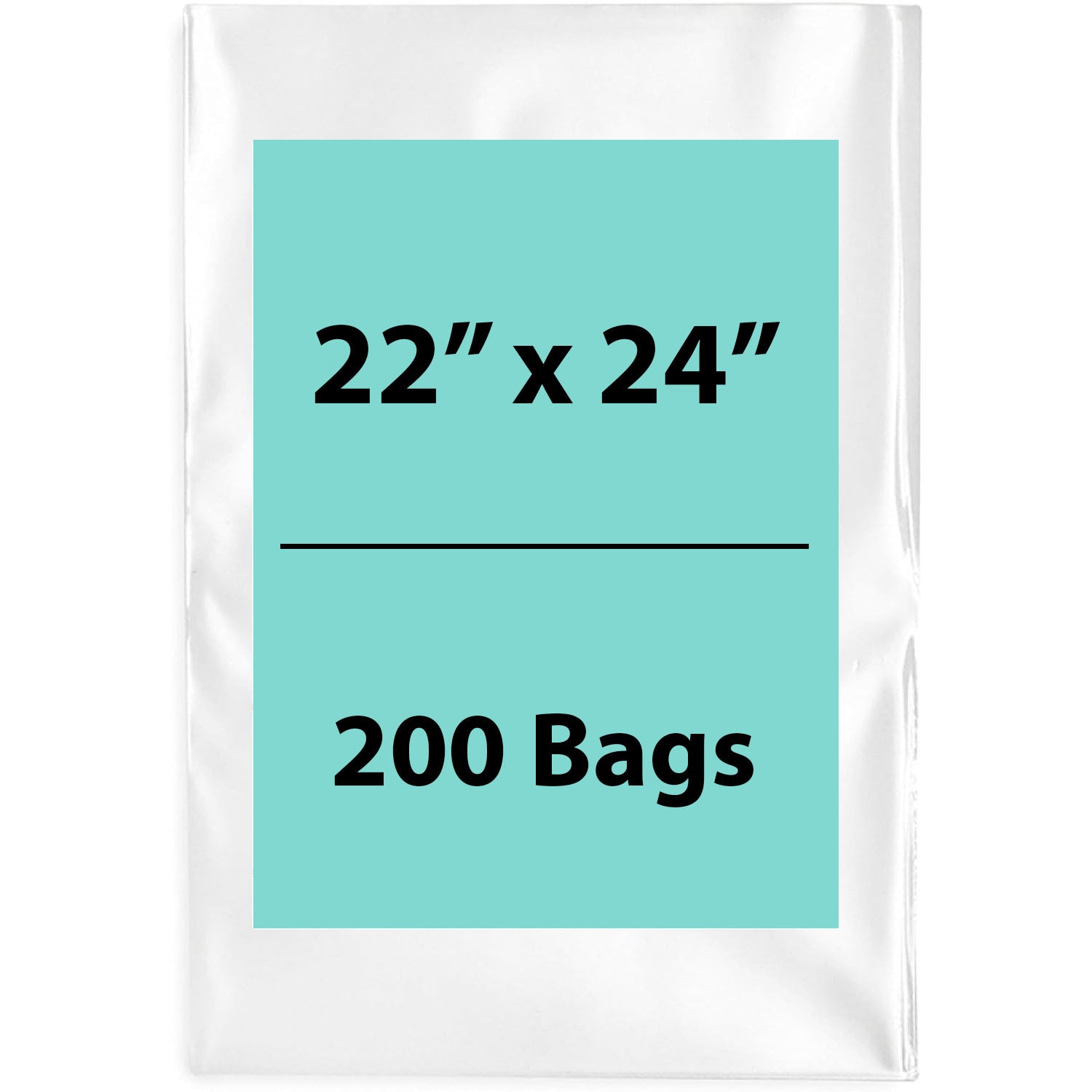 Clear poly bags Flat 22 inch (width) X 24 inch (Height) LDPE