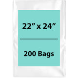 Clear poly bags Flat 22 inch (width) X 24 inch (Height) LDPE