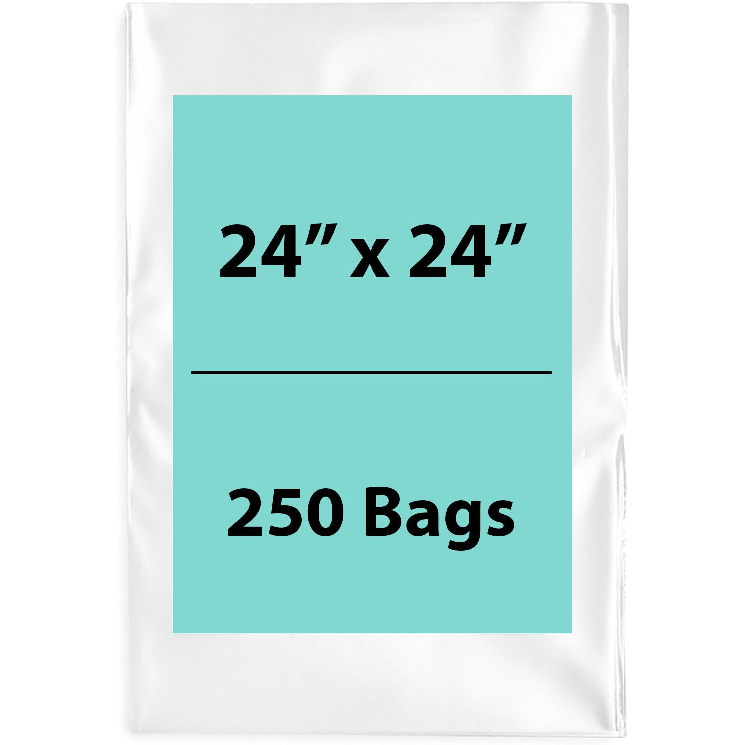 Clear poly bags Flat 24 inch (width) X 24 inch (Height) LDPE
