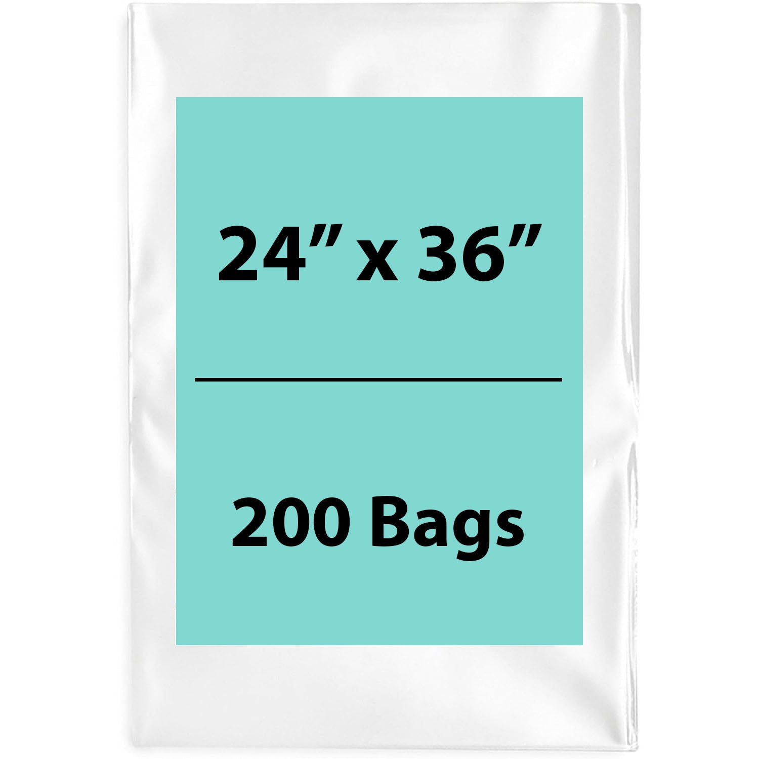 Clear poly bags Flat 24 inch (width) X 36 inch (Height) LDPE