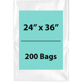 Clear poly bags Flat 24 inch (width) X 36 inch (Height) LDPE