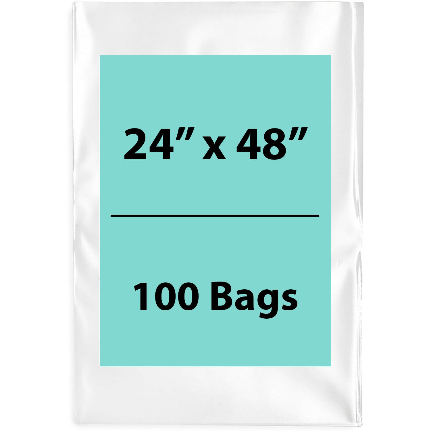 Clear Poly Bags 4 Mil 24 inch (width) X 48 inch (Height)  LDPE
