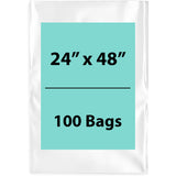 Clear Poly Bags 4 Mil 24 inch (width) X 48 inch (Height)  LDPE