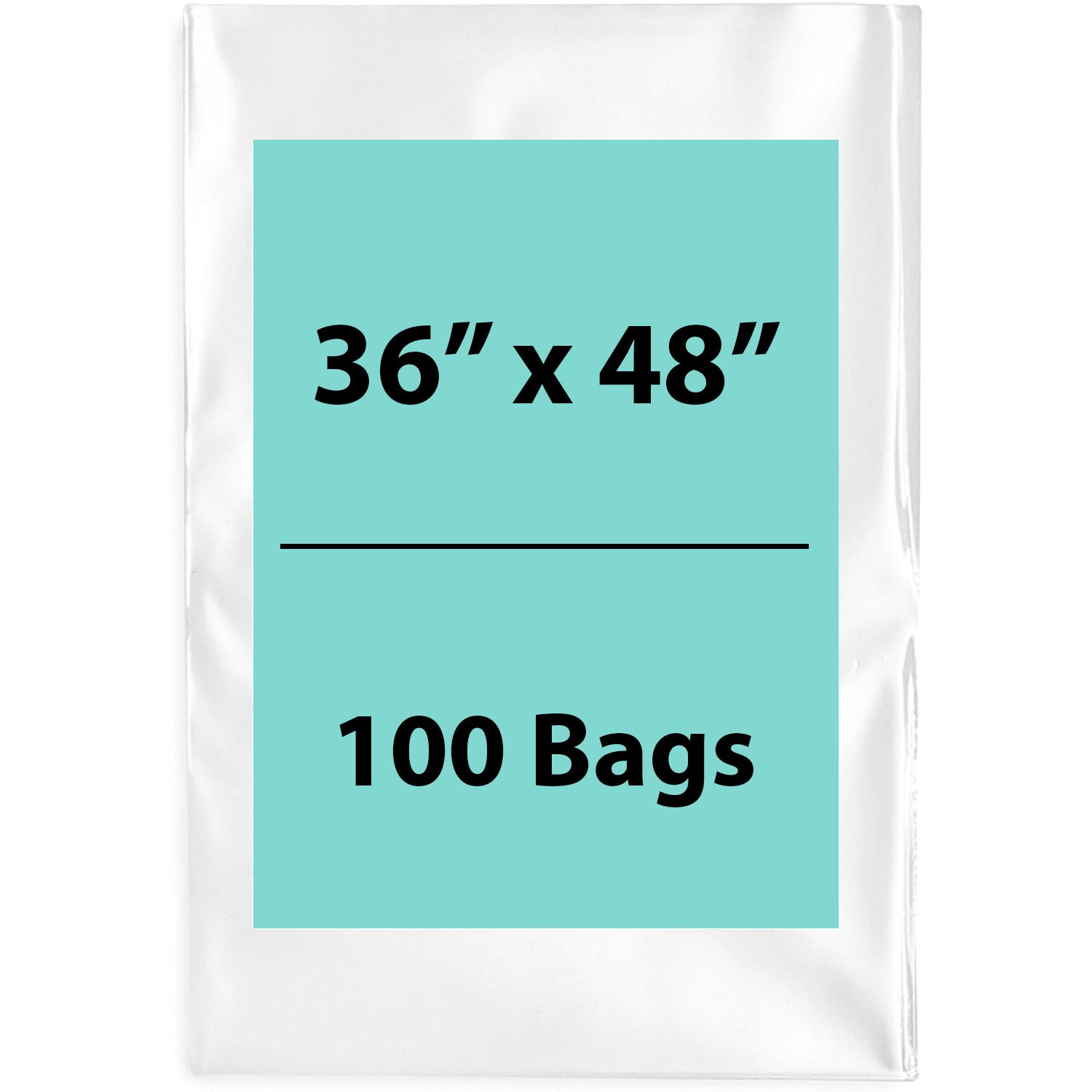 36X48 inches Clear Flat Poly Bags 4Mil Open Top (LDPE)