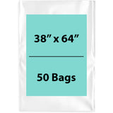 38X64 inches Clear Flat Poly Bags 4Mil Open Top (LDPE)